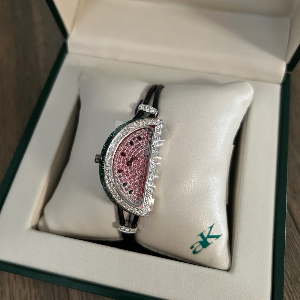 Adee Kaye Swarovski Crystal women watch. Rare addition from the fruit collection